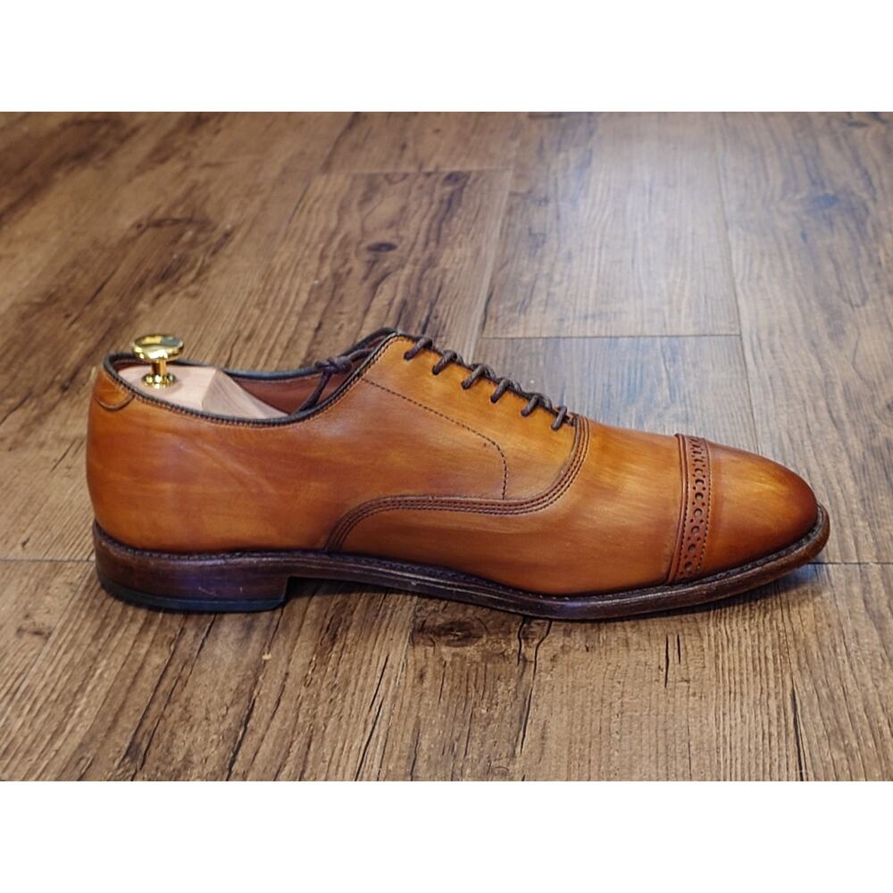 Allen Edmonds Fifth Avenue 11EEE (3E) Tan Brown Oxford Captoe Dress Shoes - Picture 4 of 10